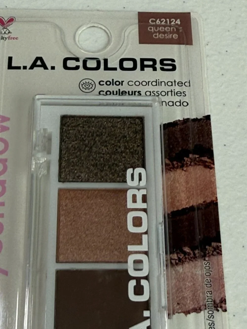 L.A. Colors 4 Color Eyeshadow Palette Queen's Desire C62124 New